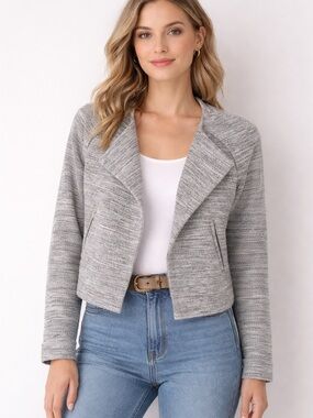 Club Monaco Black and Grey Coat / Cardigan